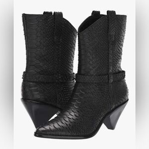 Matisse Black Textured Booties